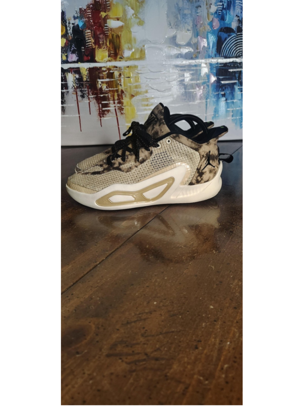 Jordan Tatum 1 Shoes Youth Size 5Y Beige Camo Basketball Sneakers DX359-200